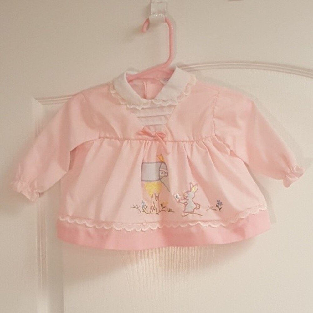Vintage Cradle Togs Pink Bunny Top Retro
